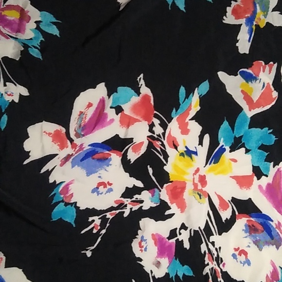 XHILARATION, FLORAL PRINT SLEEVELESS HIGH-LOW DRESS, COLOR: COLORFUL, SIZE:M - Picture 4 of 10